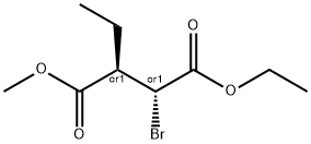 Butanedioic acid, 2-bromo-3-ethyl-, 1-ethyl 4-methyl ester, (2R,3R)-rel- (9CI) Structure