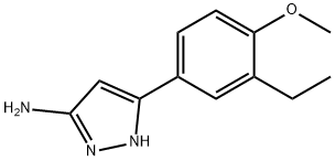 1H-Pyrazol-3-amine,5-(3-ethyl-4-methoxyphenyl)-(9CI) 구조식 이미지