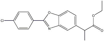 2-(4-Chlorophenyl)-α-methyl-5-benzoxazoleacetic acid ethyl ester Structure