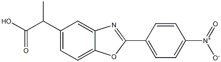 α-메틸-2-(4-니트로페닐)-5-벤족사졸아세트산 구조식 이미지