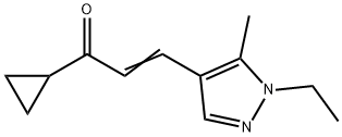 2-Propen-1-one,1-cyclopropyl-3-(1-ethyl-5-methyl-1H-pyrazol-4-yl)-(9CI) Structure