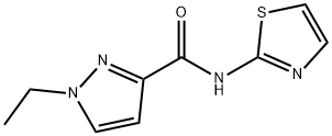 1H-Pyrazole-3-carboxamide,1-ethyl-N-2-thiazolyl-(9CI) 구조식 이미지