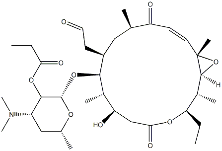 4'-Deoxycirramycin A1 2'-propionate Structure