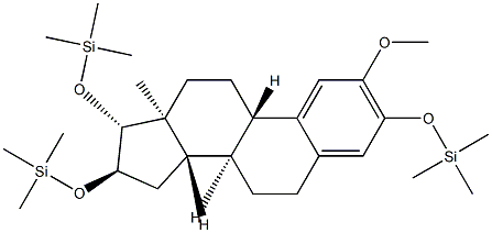 2-Methoxy-3,16α,17β-tris(trimethylsiloxy)-1,3,5(10)-estratriene 구조식 이미지