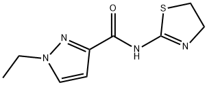 1H-Pyrazole-3-carboxamide,N-(4,5-dihydro-2-thiazolyl)-1-ethyl-(9CI) 구조식 이미지