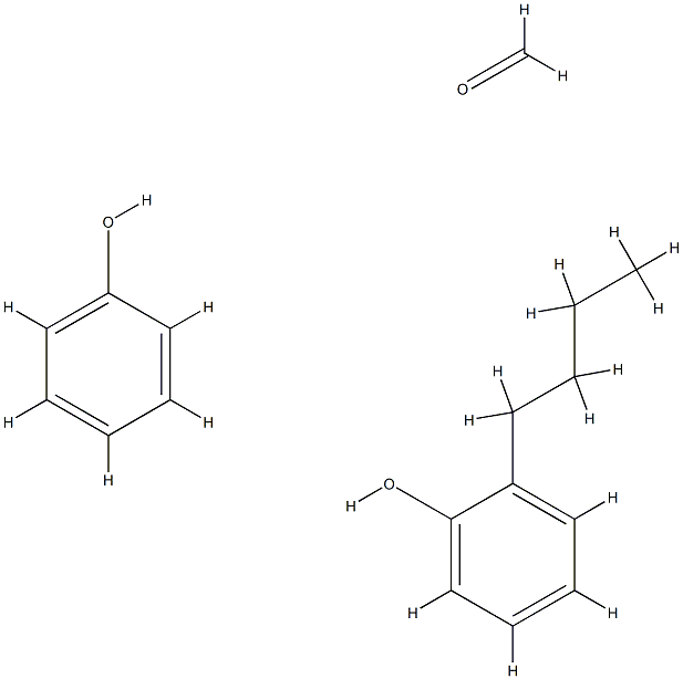 포름알데히드,부틸페놀및페놀과의중합체 구조식 이미지