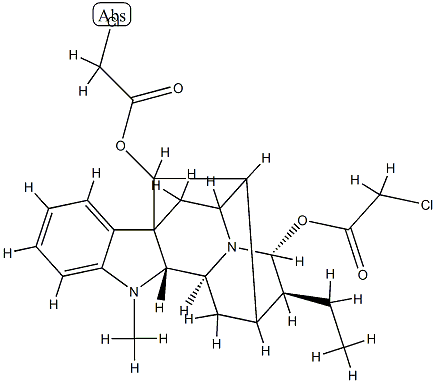 ajmalan-17(R),21alpha-diol bis(chloroacetate) hydrochloride Structure