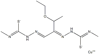 (3-에톡시-2-옥소부트르알데히드비스(N(4),N(4)-디메틸티오세미카르바조나토))구리(II) 구조식 이미지