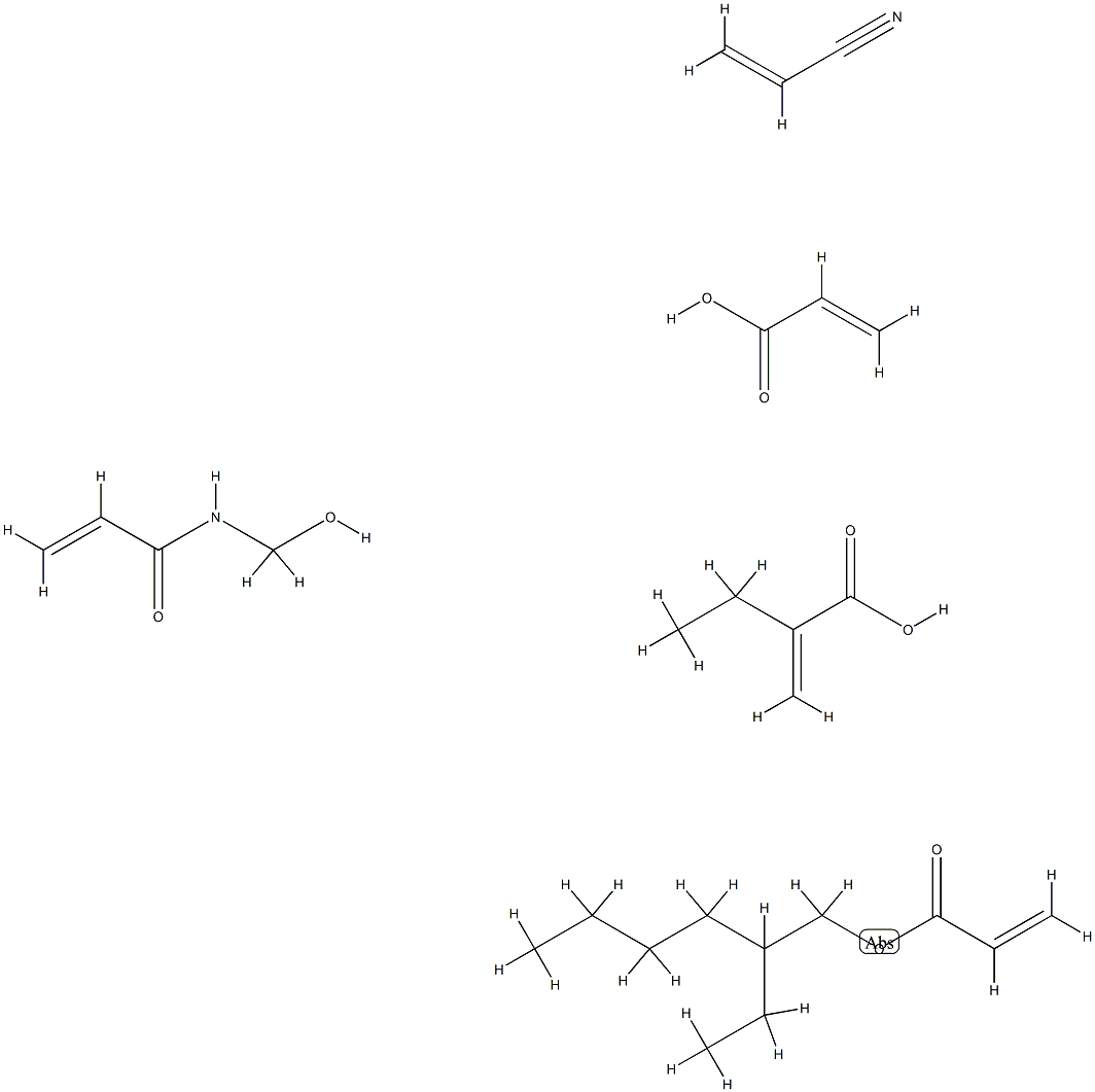 Ethyl acrylate-acrylic acid-2-ethylhexyl acrylate-N-methylolacrylamide-acrylonitrile polymer Structure