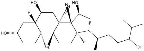 5α-Cholestane-3β,6α,15α,24-tetraol 구조식 이미지