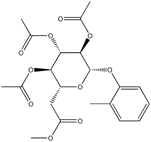 2-메틸페닐β-D-글루코피라노사이드2,3,4,6-테트라아세테이트 구조식 이미지