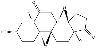 3β-하이드록시-5β-안드로스탄-6,17-디온 구조식 이미지