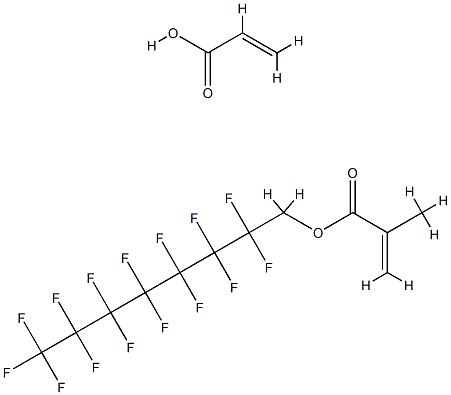 2-Propenoic acid, 2-methyl-, 2,2,3,3,4,4,5,5,6,6,7,7,8,8,8-pentadecafluorooctyl ester, polymer with 2-propenoic acid Structure