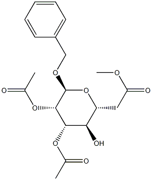 벤질α-D-만노피라노사이드2,3,6-트리아세테이트 구조식 이미지
