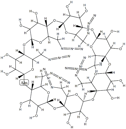 헵타키스-6-아지도-6-디옥시-베타-사이클로덱스트린,1:1DMF복합물,95 구조식 이미지