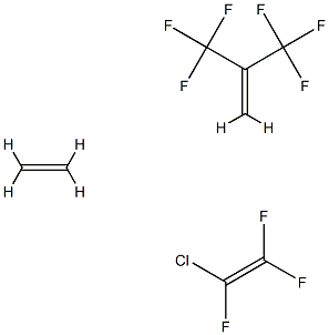 1-Propene, 3,3,3-trifluoro-2-(trifluoromethyl)-, polymer with chlorotrifluoroethene and ethene Structure