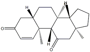 5α-안드로스트-1-엔-3,11-디온 구조식 이미지