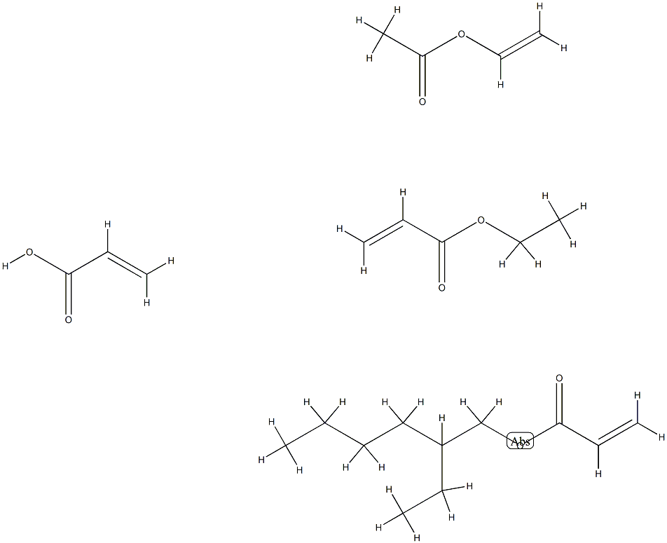 2-프로펜산,에테닐아세테이트중합체,2-에틸헥실2-프로페노에이트및에틸2-프로페노에이트 구조식 이미지