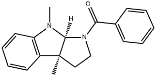 (3aS)-1-Benzoyl-1,2,3,3aα,8,8aα-hexahydro-3a,8-dimethylpyrrolo[2,3-b]indole 구조식 이미지