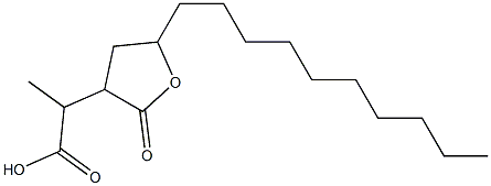 5-데실테트라하이드로-α-메틸-2-옥소-3-푸란아세트산 구조식 이미지