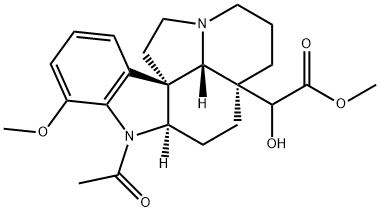 1-Acetyl-20-hydroxy-17-methoxyaspidospermidin-21-oic acid methyl ester Structure