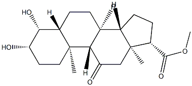 3β,4β-Dihydroxy-11-oxo-5α-androstane-17β-carboxylic acid methyl ester Structure