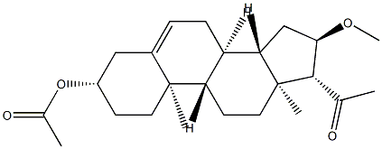 3β-Acetyloxy-16α-methoxypregn-5-en-20-one Structure