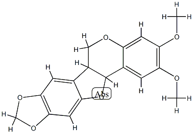 6a,12a-Dihydro-2,3-dimethoxy-6H-[1,3]dioxolo[5,6]benzofuro[3,2-c][1]benzopyran 구조식 이미지