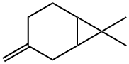 β-carene,7,7-dimethyl-3-methylene-bicyclo[4.1.0]heptane,β-carene,pseudocarene,3(10)-carene Structure