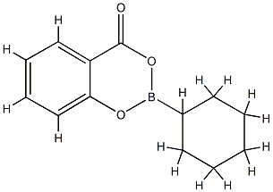 2-사이클로헥실-4H-1,3,2-벤조디옥사보린-4-온 구조식 이미지
