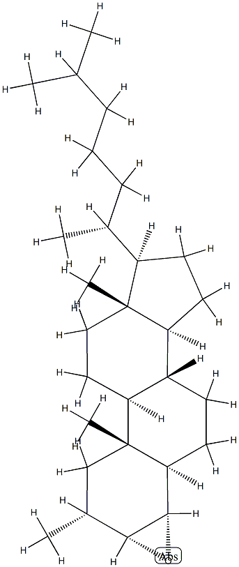 3α,4α-에폭시-2α-메틸-5α-콜레스탄 구조식 이미지