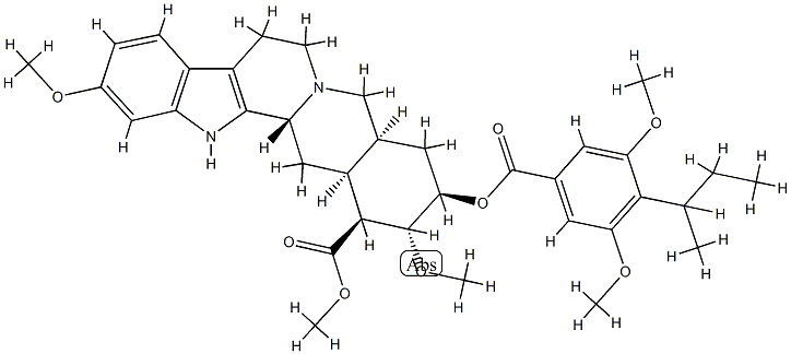 (3β,20α)-11,17α-Dimethoxy-18β-[[3,5-dimethoxy-4-(sec-butyl)benzoyl]oxy]yohimban-16β-carboxylic acid methyl ester Structure
