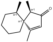 Spiro[4.5]dec-3-en-2-one, 1,4,6-trimethyl-, (1R,5R,6R)-rel- (9CI) Structure