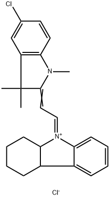 9-[(5-chloro-1,3-dihydro-1,3,3-trimethyl-2H-indol-2-ylidene)ethylidene]-2,3,4,4a,9,9a-hexahydro-1H-carbazolium chloride  구조식 이미지