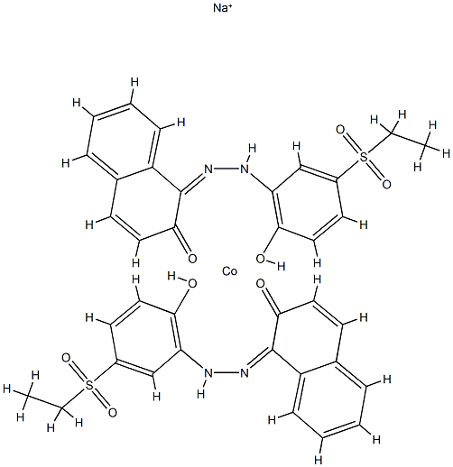 sodium bis[1-[[5-(ethylsulphonyl)-2-hydroxyphenyl]azo]-2-naphtholato(2-)]cobaltate(1-) 구조식 이미지