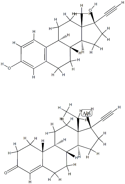 (8R,9S,10R,13S,14S,17S)-13-ethyl-17-ethynyl-17-hydroxy-1,2,6,7,8,9,10,11,12,14,15,16-dodecahydrocyclopenta[a]phenanthren-3-one 구조식 이미지