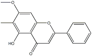 5-Hydroxy-7-methoxy-6-methylflavone 구조식 이미지