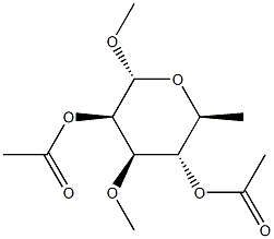 메틸6-데옥시-2-O,4-O-디아세틸-3-O-메틸-α-L-만노피라노사이드 구조식 이미지