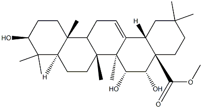 3β,15α,16α-트리히드록시올레안-12-엔-28-오산메틸에스테르 구조식 이미지