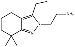 2H-Indazole-2-ethanamine,3-ethyl-4,5,6,7-tetrahydro-7,7-dimethyl-(9CI) 구조식 이미지