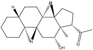 12β-하이드록시-5α-프레그난-20-온 구조식 이미지