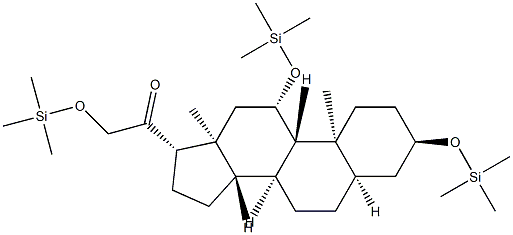 3α,11β,21-Tris[(trimethylsilyl)oxy]-5β-pregnan-20-one Structure