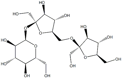 O-beta-D-fructofuranosyl-(2->6)-beta-D-fructofuranosyl-alpha-D-glucopyranoside  구조식 이미지