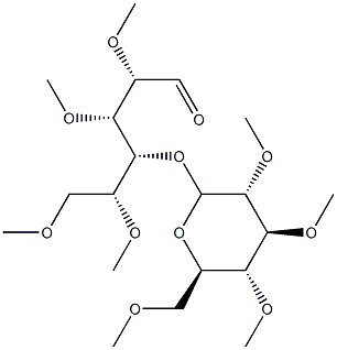 2-O,3-O,5-O,6-O-Tetramethyl-4-O-(2-O,3-O,4-O,6-O-tetramethyl-β-D-glucopyranosyl)-D-glucose Structure