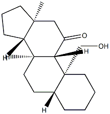 19-Hydroxy-5α-androstan-11-one 구조식 이미지