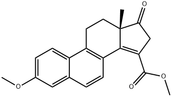 (13S)-12,13,16,17-Tetrahydro-3-methoxy-13β-methyl-17-oxo-11H-cyclopenta[a]phenanthrene-15-carboxylic acid methyl ester Structure