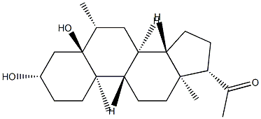 3β,5-Dihydroxy-6β-methyl-5α-pregnan-20-one 구조식 이미지