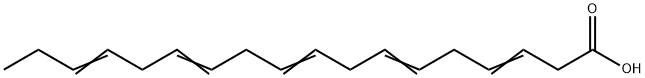 3,6,9,12,15-octadecapentaenoic acid 구조식 이미지