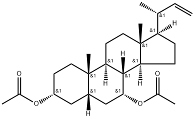 24-Nor-5β-chol-22-ene-3α,7α-diol diacetate 구조식 이미지