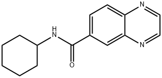 6-Quinoxalinecarboxamide,N-cyclohexyl-(9CI) Structure